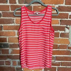 Striped sleeveless blouse
